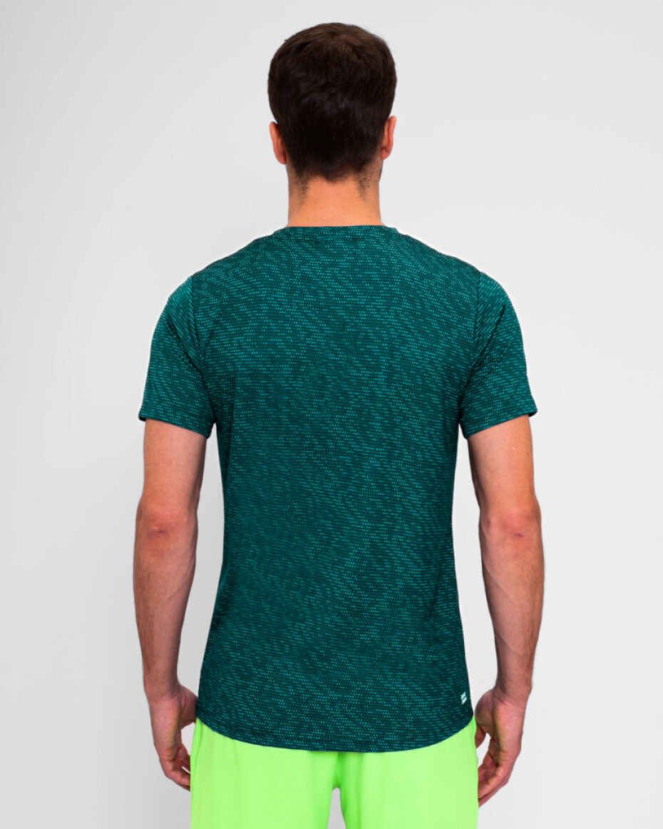 Pánské tričko BIDI BADU  Spike Crew Two Colored Tee Dark Green M - main (1)
