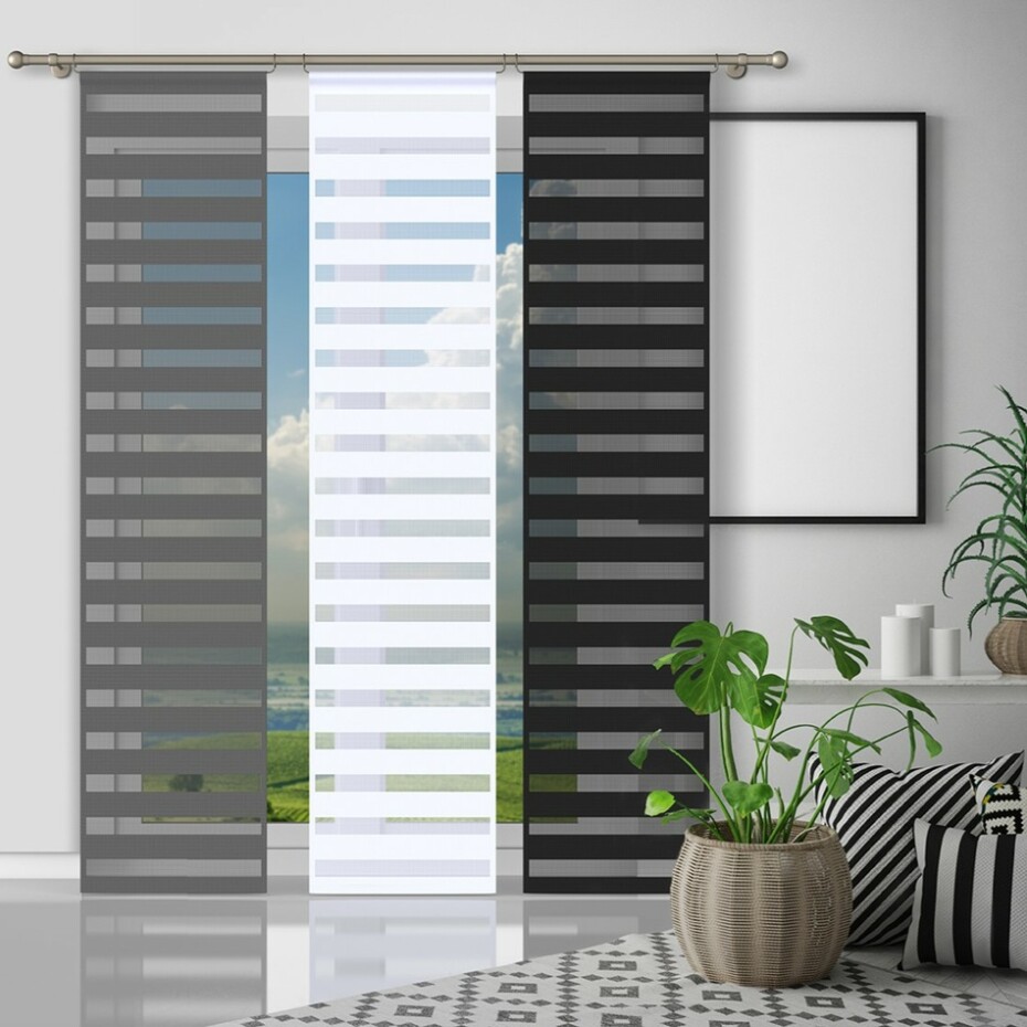 Forbyt Japonská stěna Den a noc černá, 50 x 240 cm - main (0)