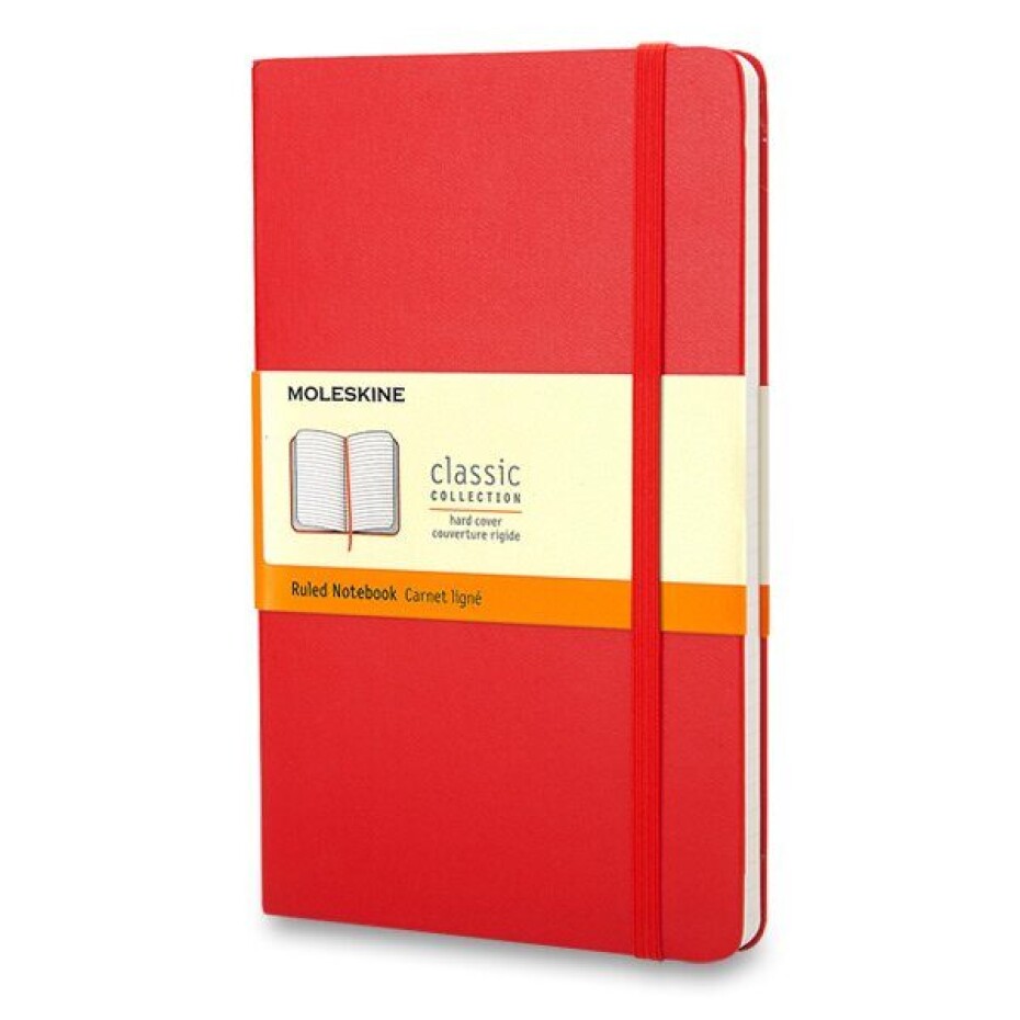 Zápisník Moleskine VÝBĚR BAREV - tvrdé desky - L, linkovaný 1331/11172 - Zápisník Moleskine - tvrdé desky červený - main (2)