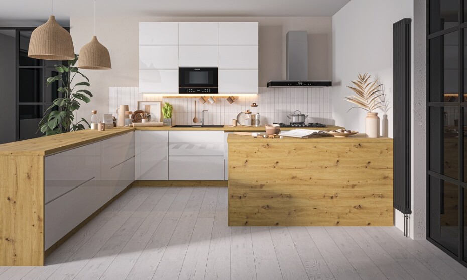 ArtExt Kuchyňská skříňka horní rohová nízká FLORENCE lesk | W10 60/36 Barva korpusu: Lava - main (4)