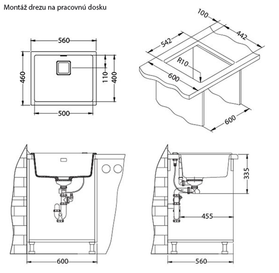 Alveus Granitový dřez QUADRIX 50 | čokoládová - main (3)