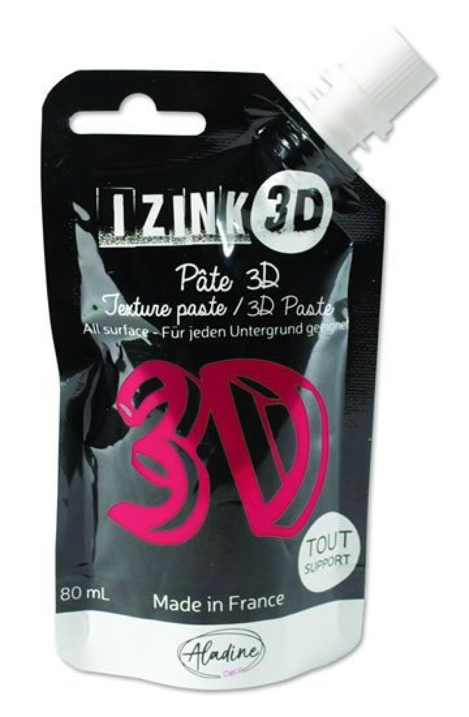 Reliéfní pasta 3D IZINK - geranium, růžová, 80 ml - main (0)