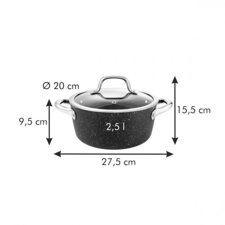 TESCOMA kastrol PRESIDENT Stone s poklicí, 2,5 l - main (1)