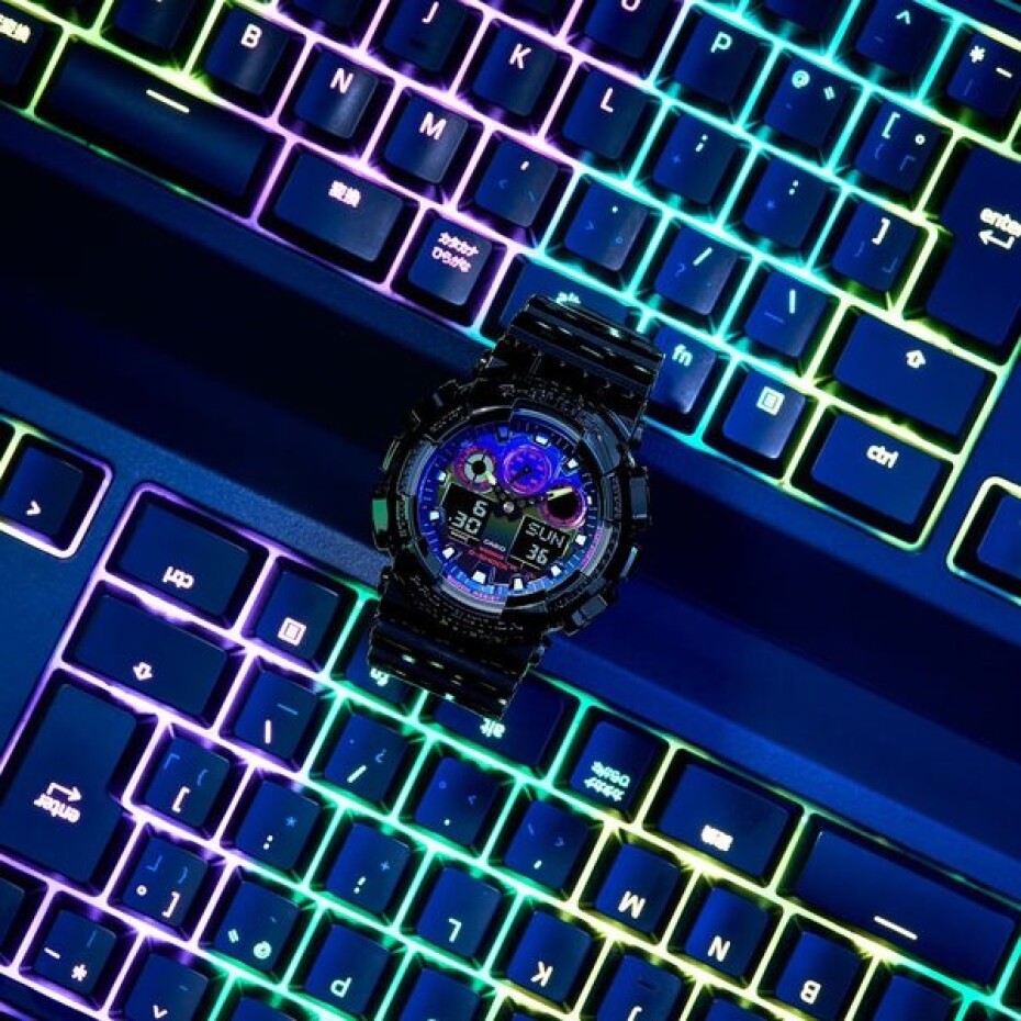 Casio G-Shock GA-100RGB-1AER Virtual Rainbow Series - main (6)