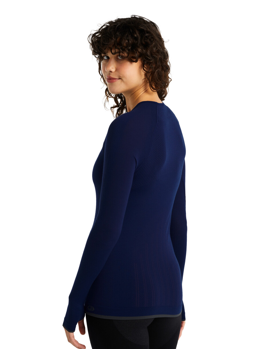 Icebreaker Wmns 200 Zone Seamless LS Crewe Royal Navy - main (2)