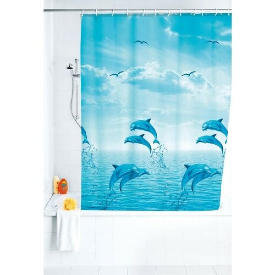 Wenko Sprchový závěs Dolphin, 180 x 200 cm - main (1)
