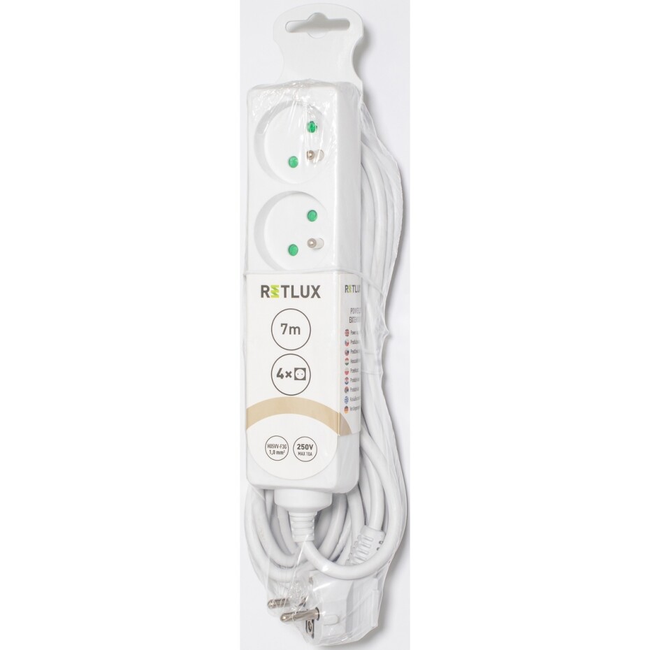 Retlux RPS 10 Prodlužovací kabel, 4 zásuvky, 7 m - main (1)