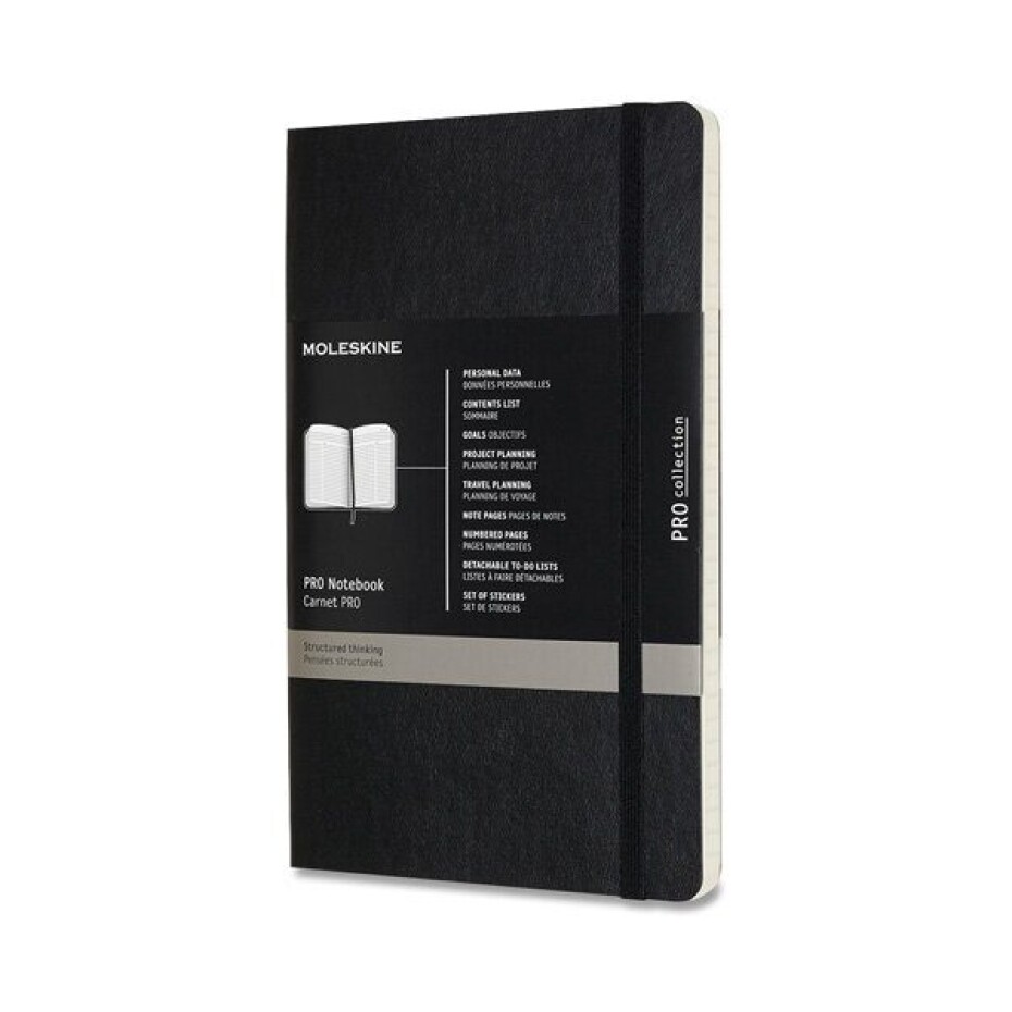Zápisník Moleskine Professional VÝBĚR BAREV - měkké desky - L, linkovaný 1331/450270 - Zápisník Moleskine Professional - měkké desky černý - main (2)