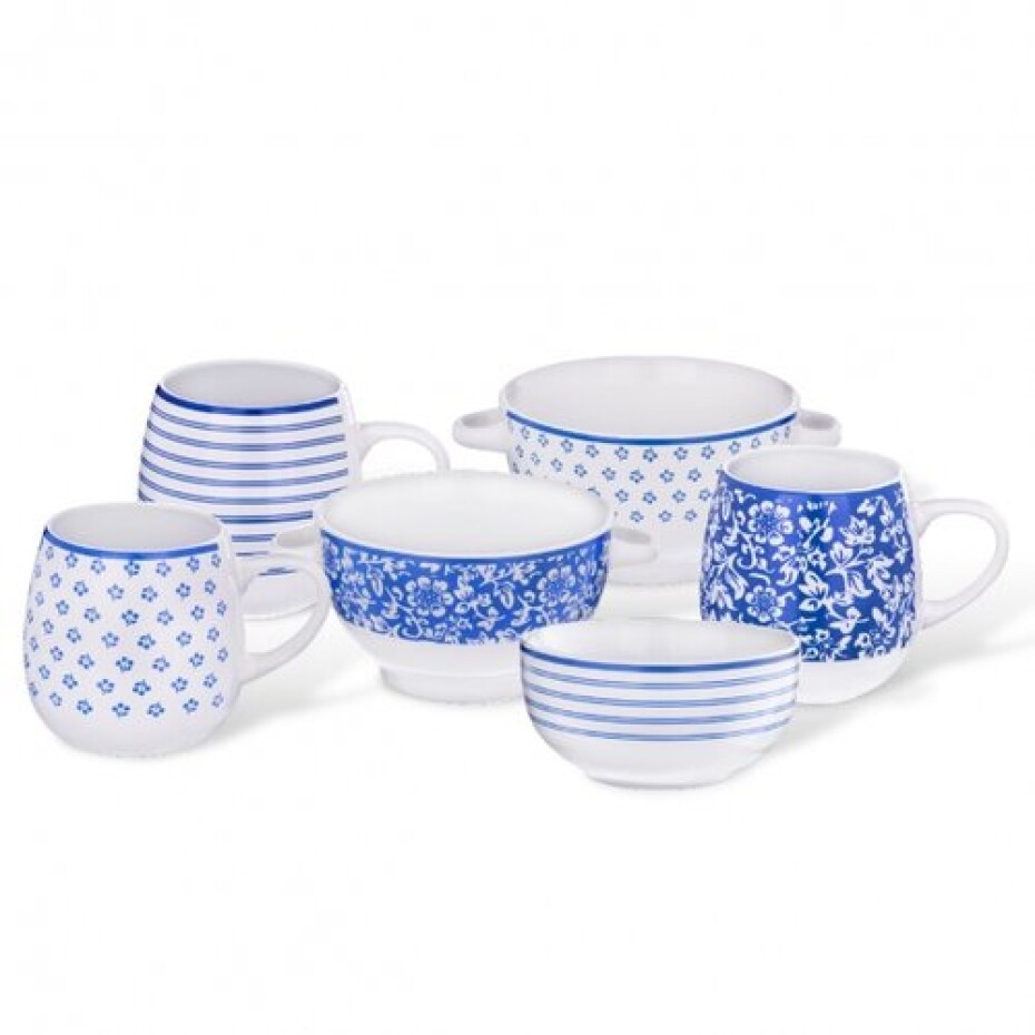 Orion Keramický hrnek Blue design 580 ml, 4 ks   - main (1)