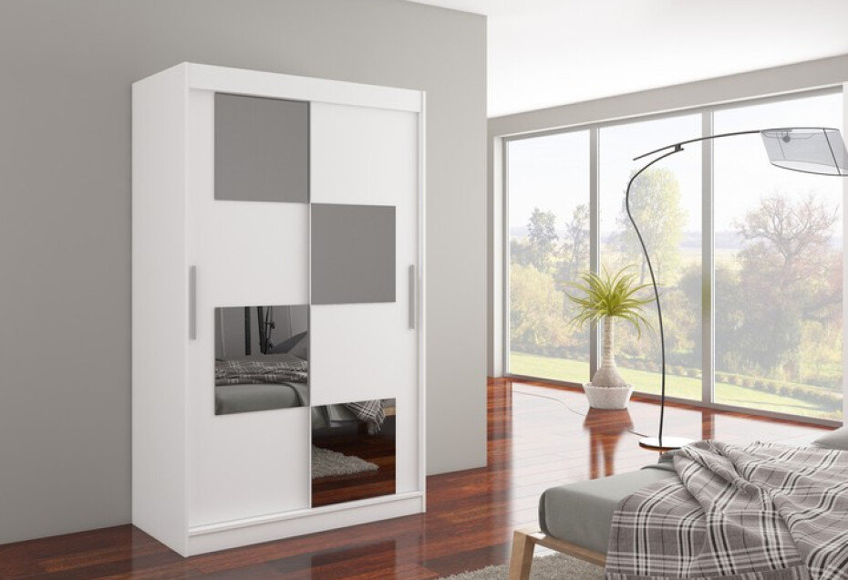 ArtAdrk Šatní skříň LUGANO | 120 cm Barva: Trufla - main (1)