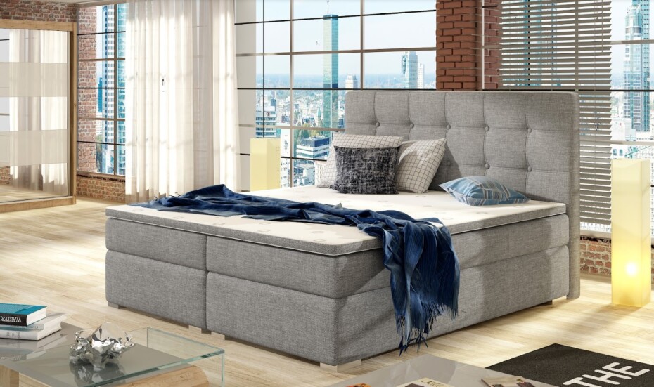 Artelta Manželská postel INEZ Boxspring | 140 x 200 cm Barva: Sawana 21 - main (0)
