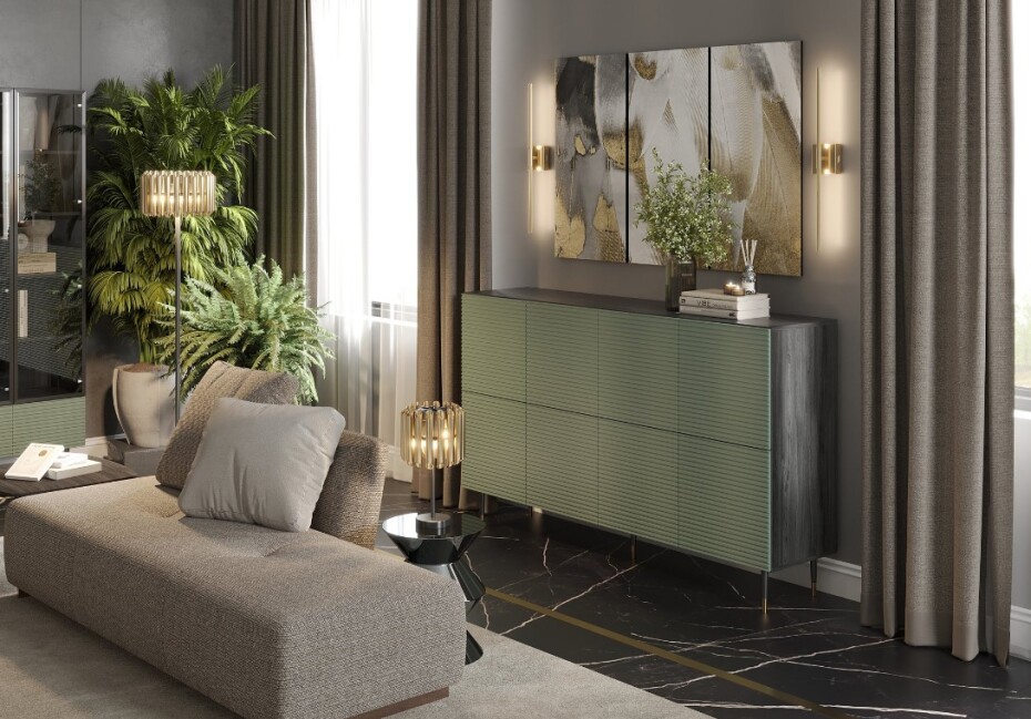 ArtMadex Šatní skříň IMPERIAL I06 | pistáciová - main (5)
