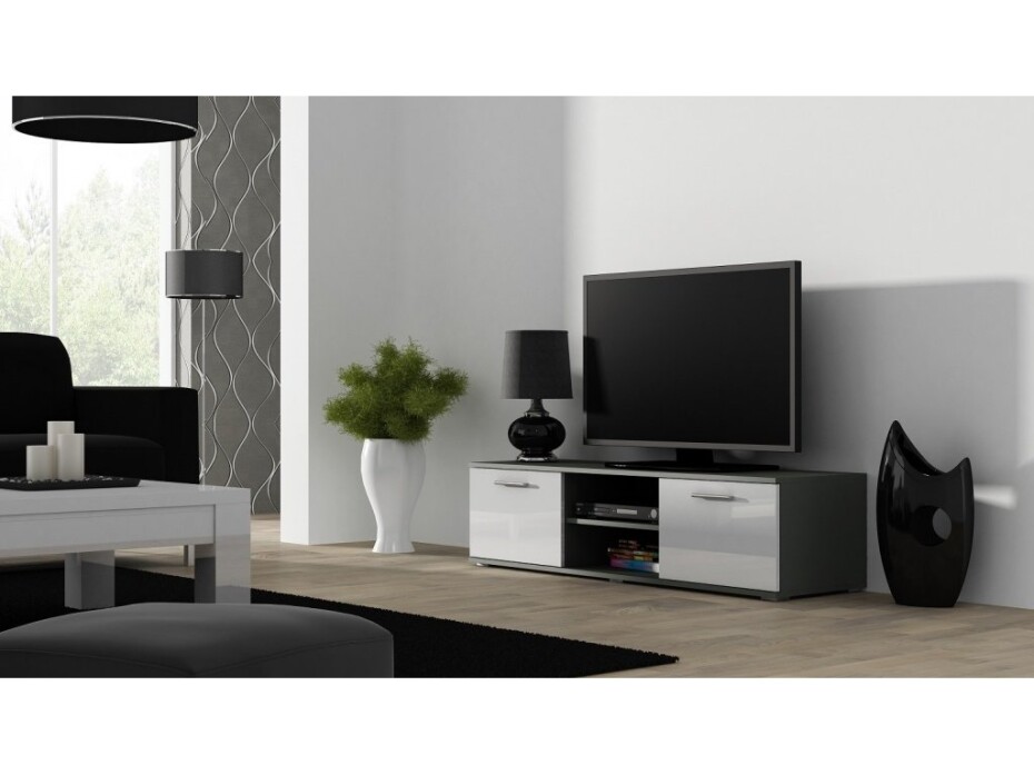 Artcam TV stolek SOHO 140 cm Barva: Bílá/bílý lesk - main (8)