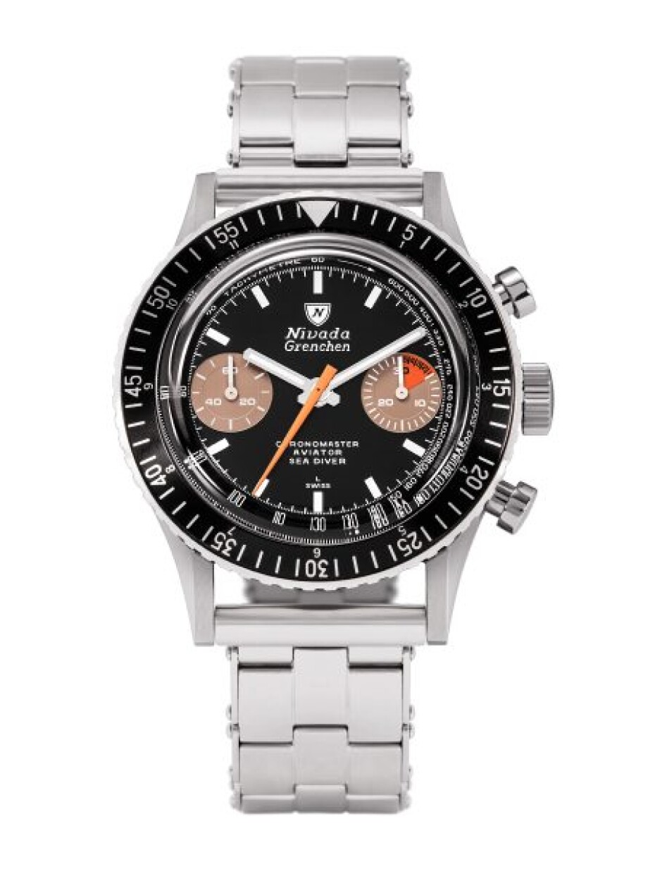 Nivada Grenchen Chronomaster White Orange Boy Inter. Bezel - Manual - Bracelet Flat Link - main (6)