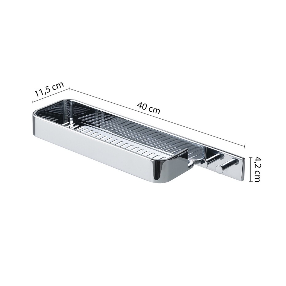 GEDY A91813 Il Giglio police do sprchy, 40 x 4,2 x 11,5 cm, chrom - main (1)