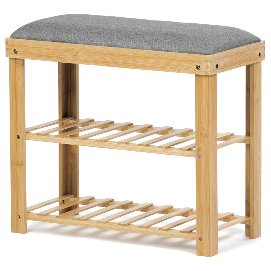 Autronic DR-N1010 GREY2 Botník s taburetem, 60 x 55 x 29 cm - main (0)