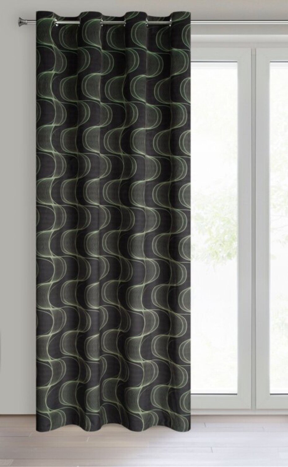 ArtFir Závěs FIELD K | zelený 140 x 250 cm - main (1)