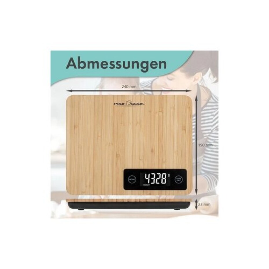 ProfiCook KW 1271 bambusová kuchyňská váha - main (6)