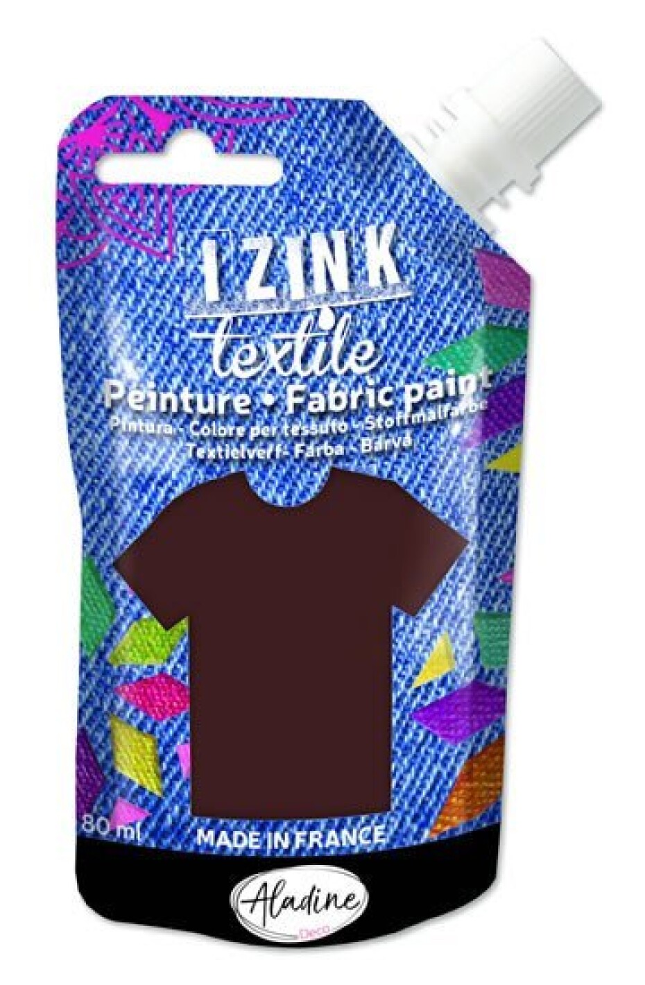 Textilní barva IZINK Textile - hnědá, 80 ml - main (0)