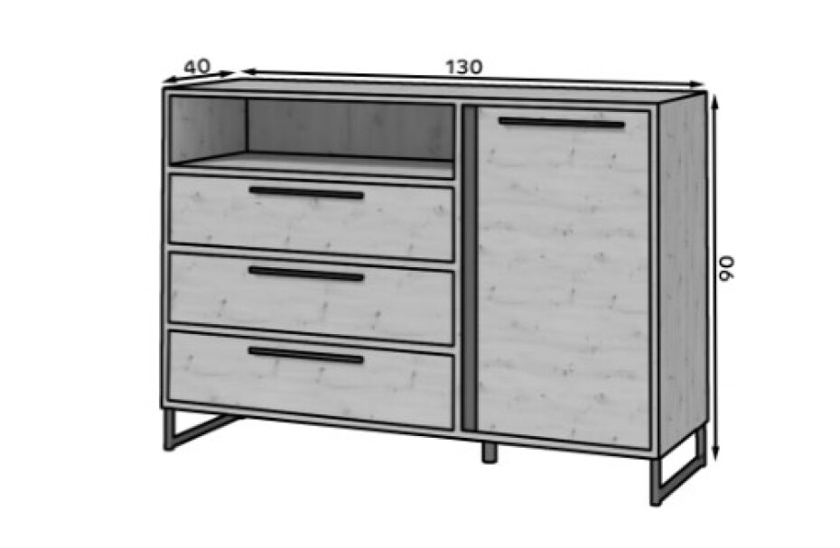 ArtAdrk Komoda ARIA 130 - main (4)