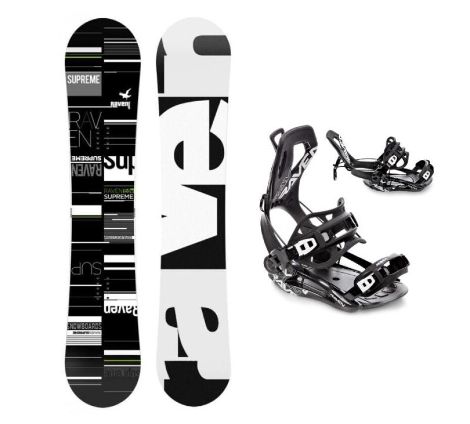 Raven Supreme black/green snowboard + Raven Fastec FT360 black vázání - main (0)