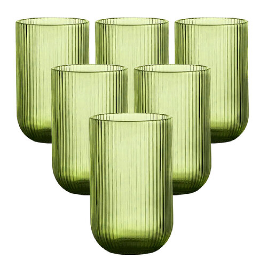 Altom Sklenice Selena Green, 430 ml, sada 6 ks - main (0)