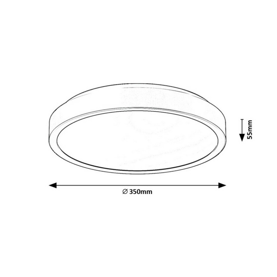 Rabalux 71253 koupelnové stropní LED svítidlo Samira 35 cm, černá - main (2)
