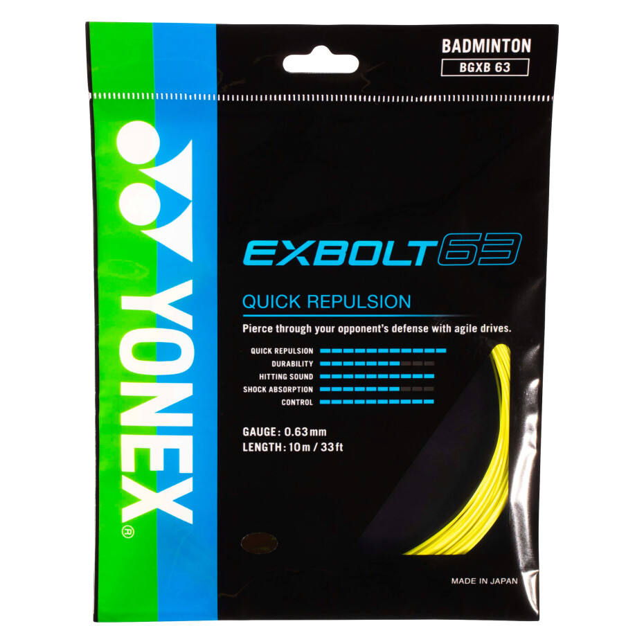 Badmintonový výplet Yonex  Exbolt 63 Yellow (10m) - main (0)
