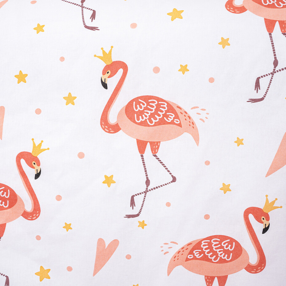 4Home Dětské bavlněné povlečení do postýlky Flamingo, 100 x 135 cm, 40 x 60 cm - main (3)