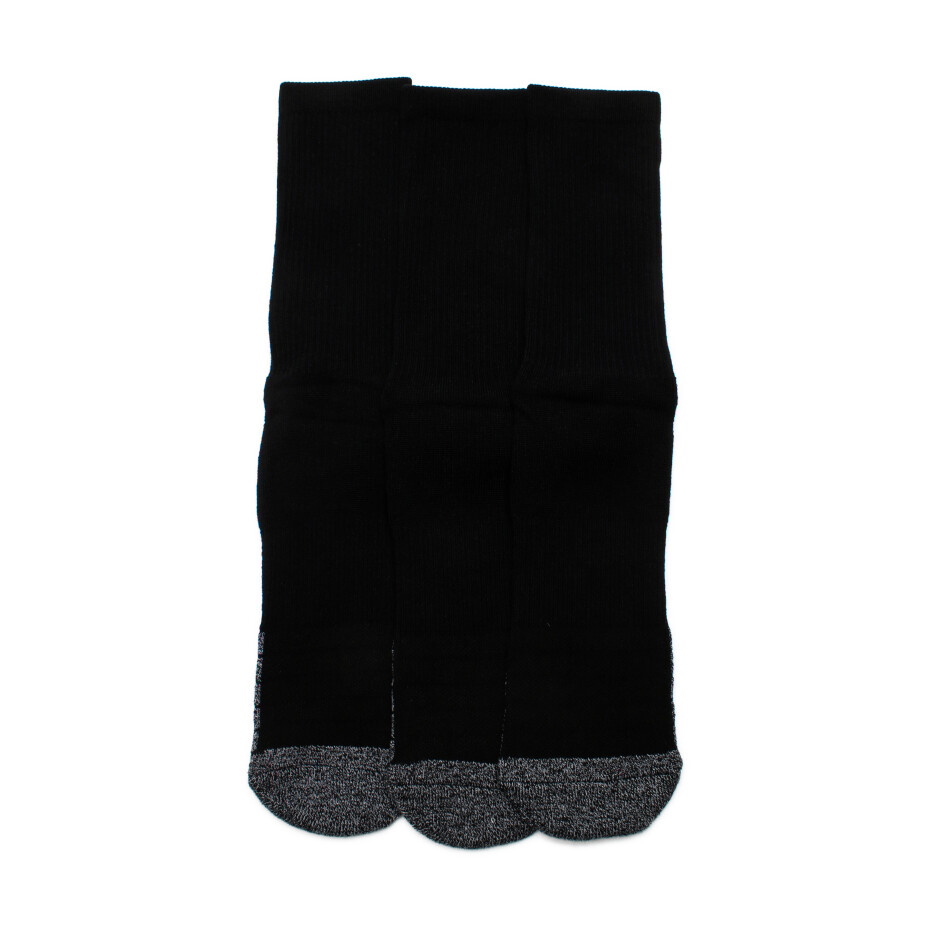 Under Armour ponožky Heatgear Crew 001BlackBlackSteel 3 pack - main (1)