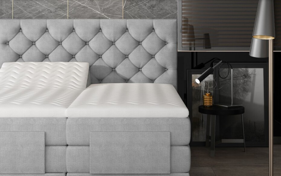 Artelta Manželská polohovatelná postel CLOVER Boxspring | 160 x 200 cm barevné provedení: Monolith 09 - main (14)
