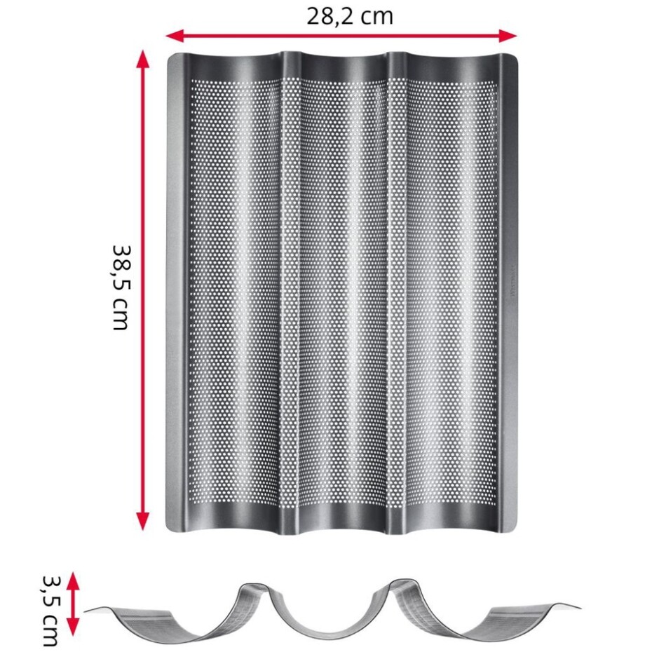 Westmark Perforovaná forma na 3 bagety Long, 38 cm - main (4)