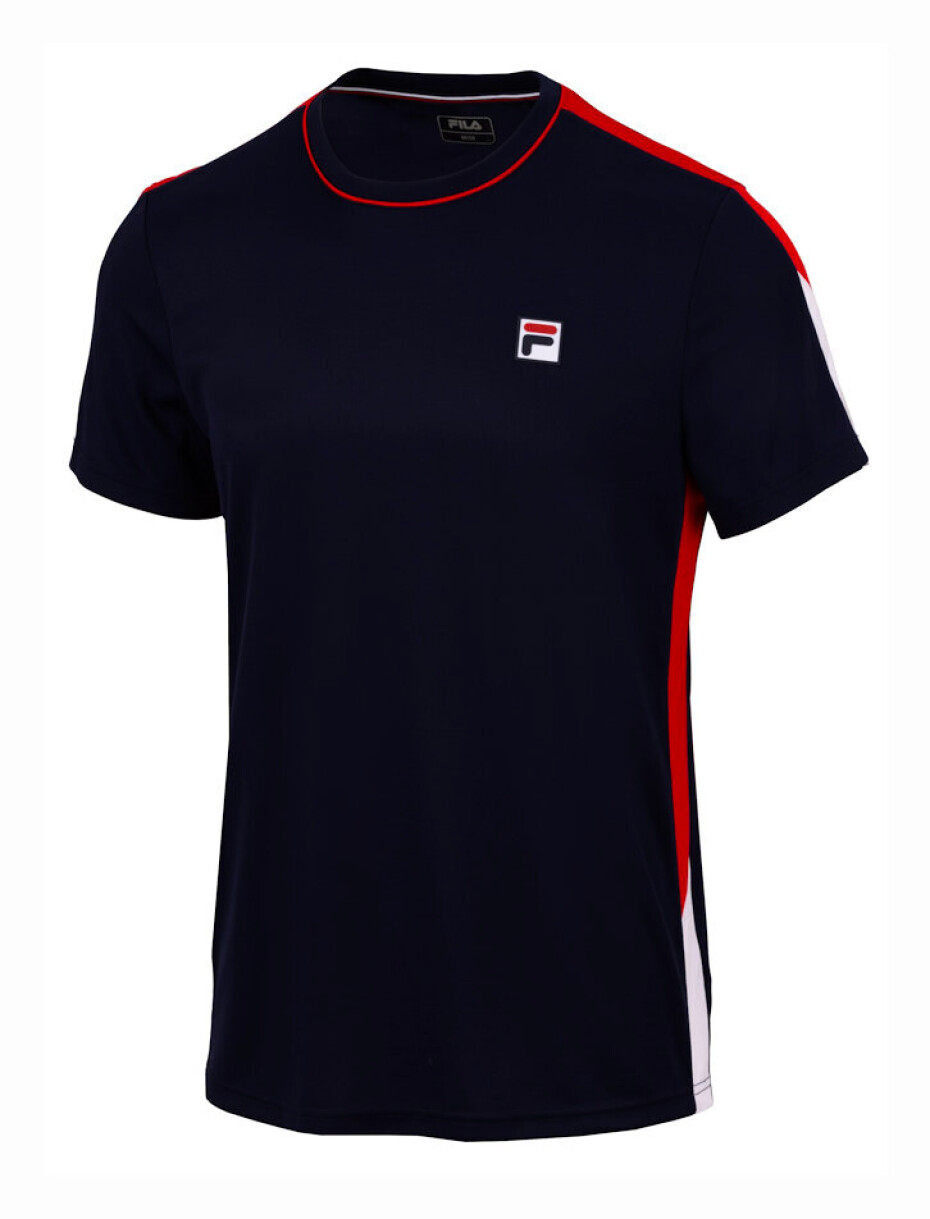 Pánské tričko Fila  T-Shirt Gabriel White/Navy XL - main (0)