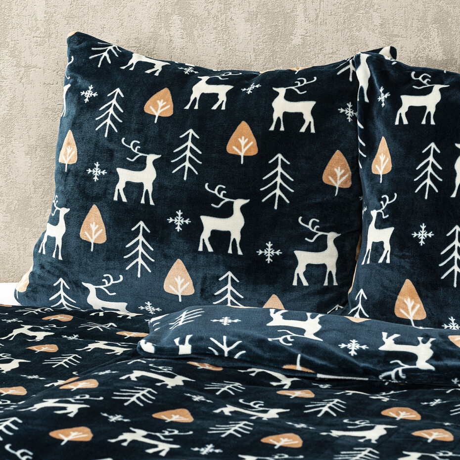 4Home Povlečení mikroflanel Nordic Deer, 140 x 200 cm, 70 x 90 cm - main (2)