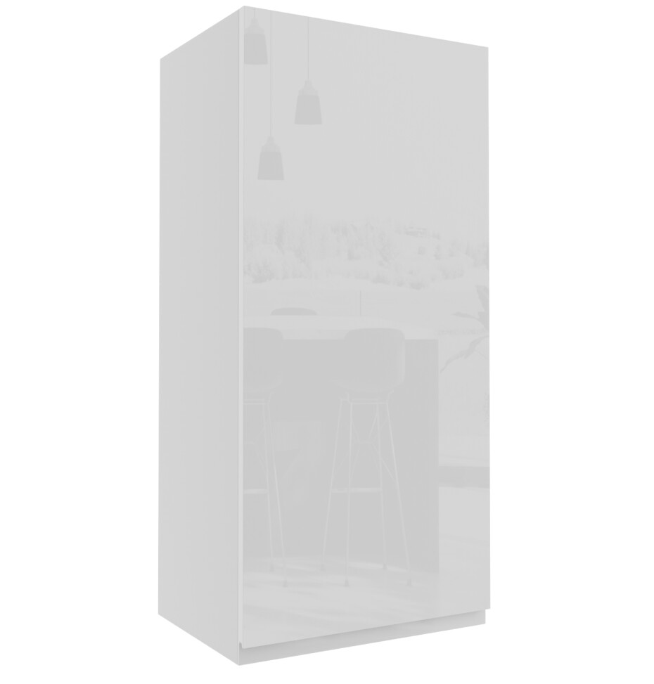 ArtExt Kuchyňská skříňka horní vysoká FLORENCE lesk | W4 45 Barva korpusu: Černá - main (1)