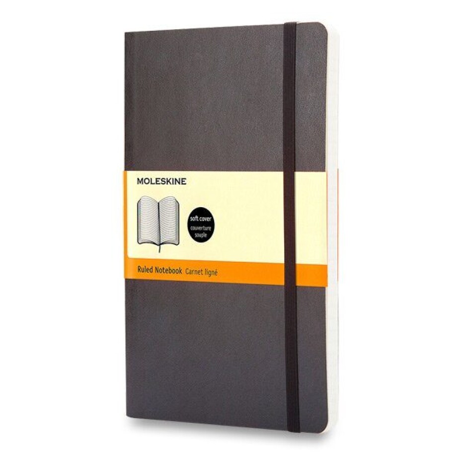 Zápisník Moleskine VÝBĚR BAREV - měkké desky - L, linkovaný 1331/11272 - Zápisník Moleskine - měkké desky černý - main (0)