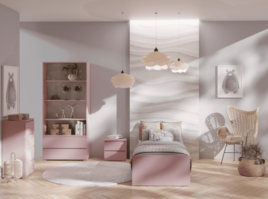 ArtMadex Noční stolek COSMO C13 | růžová - main (3)