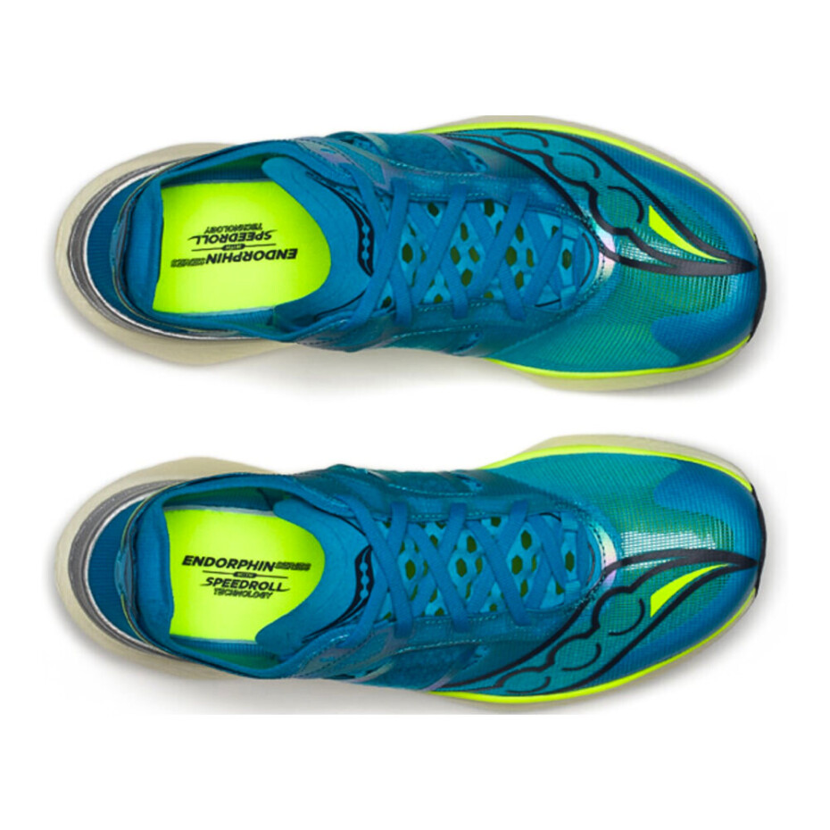 Pánská běžecká obuv Saucony Endorphin Elite Viziblue/Citron  UK 10 - main (3)