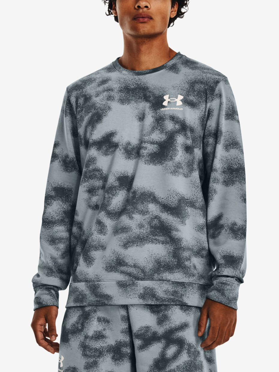 Pánská mikina Under Armour  Rival Terry Nov Crew-BLU L - main (0)