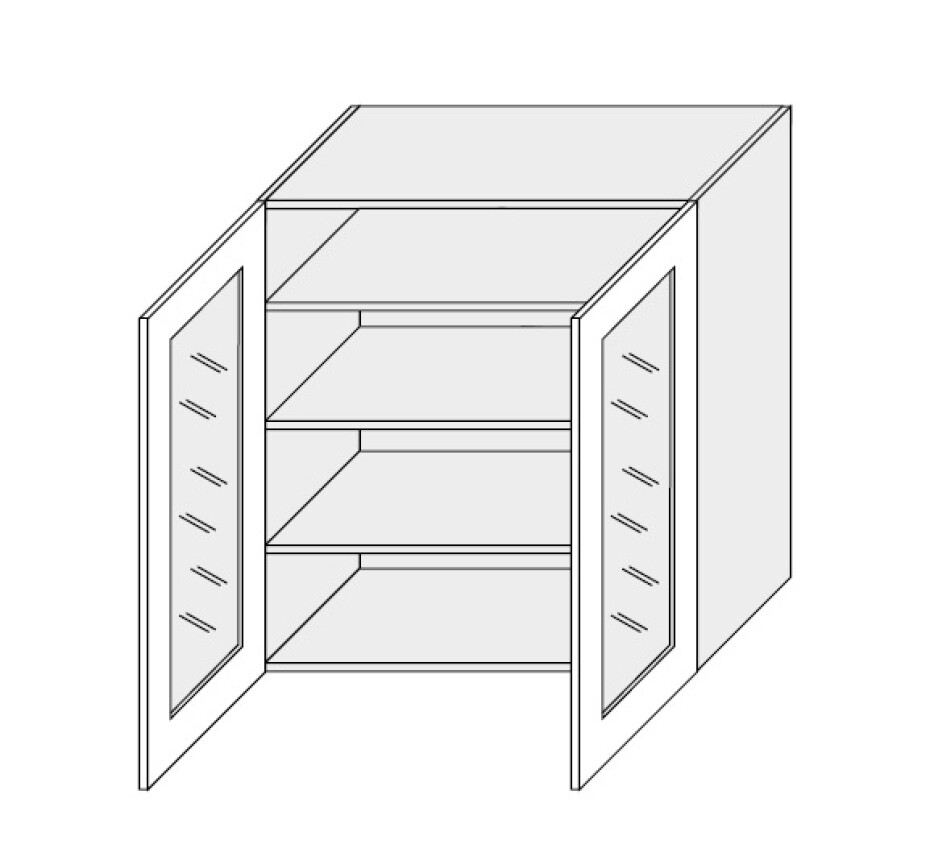 ArtExt Kuchyňská skříňka horní, W4S / 90 Rimini Barva korpusu: Grey - main (1)