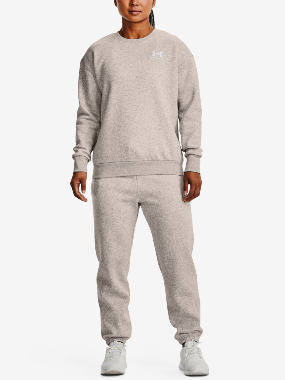 Under Armour mikina Essential Fleece Crew šedá - main (1)