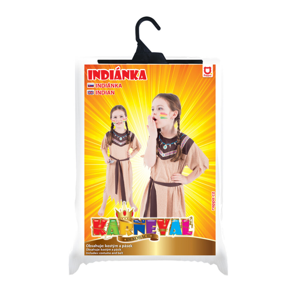 Rappa Dětský kostým Indiánka s páskem, vel. S - main (2)