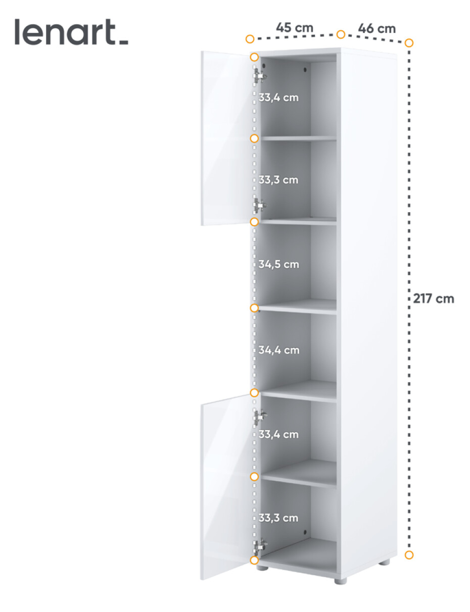 Dig-net nábytek Skříňka Lenart BED CONCEPT BC-08p | bílý lesk - main (4)