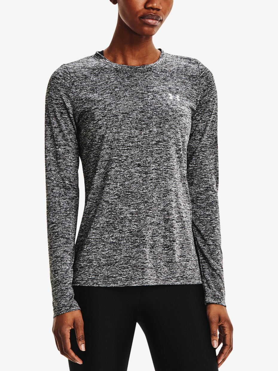 Under Armour Tech Crew Twist LS Black/Metallic Silver - main (0)