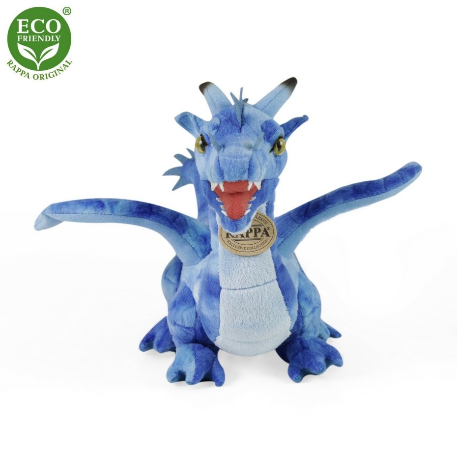 Rappa Plyšový drak modrý, 40 cm  ECO-FRIENDLY - main (1)