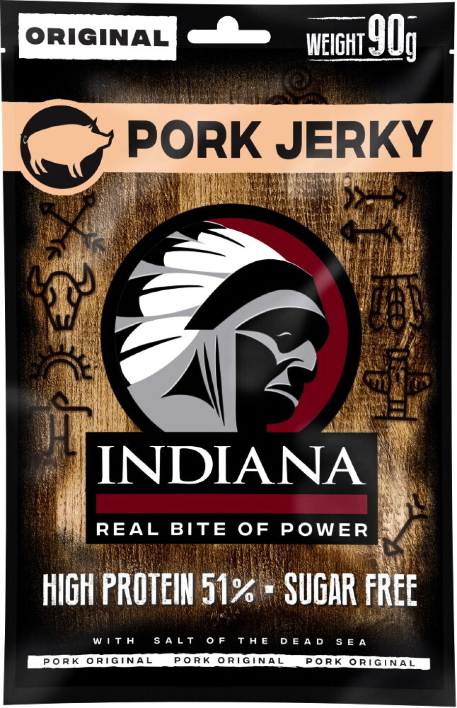 Indiana Pork Jerky Original 90 g - main (2)