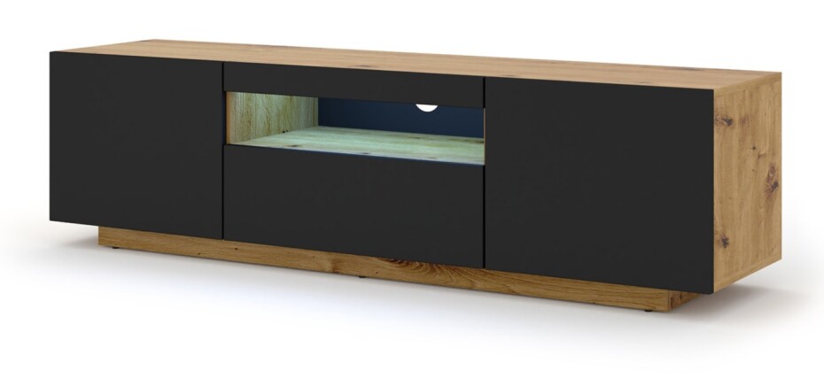 ARTBm TV stolek AURA 150 | dub artisan / černá - main (1)