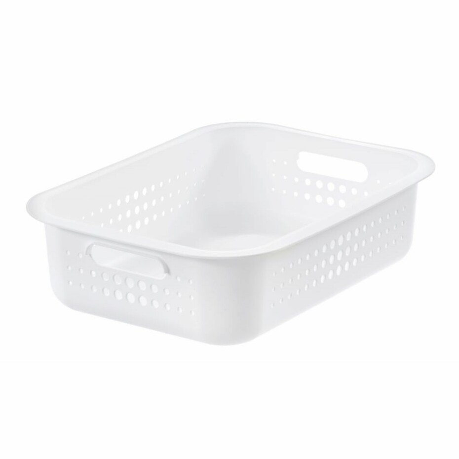 SmartStore Úložný košík Modern, bílá, 37 x 28 x 10 cm, 37 x 28 x 10 cm - main (0)