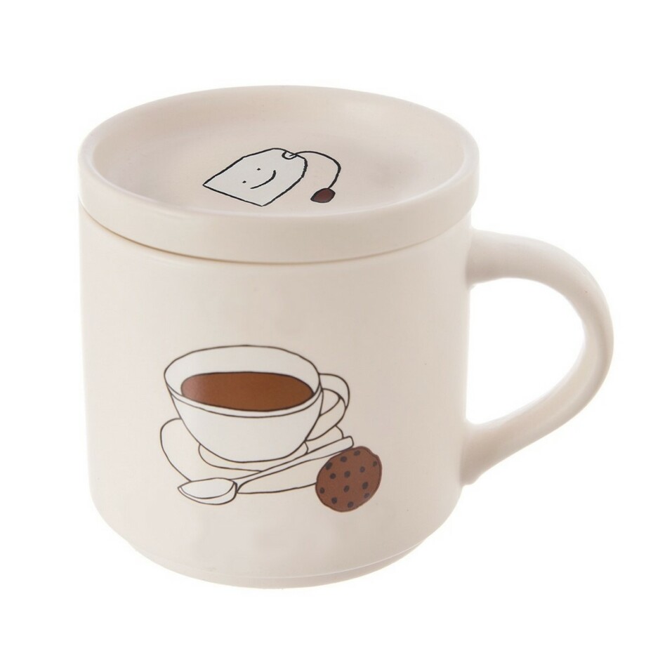 Orion Porcelánový hrnek s víčkem Čaj, 0,45 l - main (0)