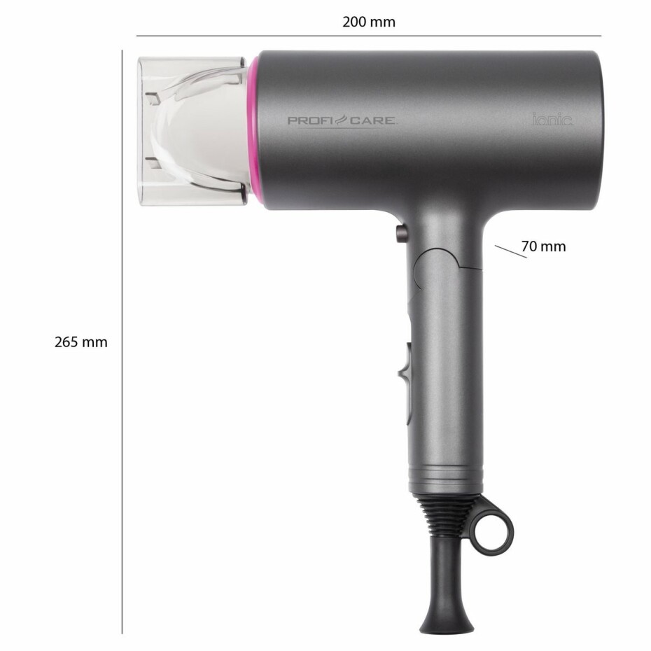 ProfiCare HT 3073 PK cestovní fén, růžová - main (6)